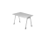 Schreibtisch Adelaide - 680-760 mm höhenverstellbar - A-Fuß - B 1200 mm - silber/grau