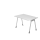 Schreibtisch Adelaide - 680-760 mm höhenverstellbar - A-Fuß - B 1200 mm - silber/weiß