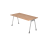 Schreibtisch Adelaide - 680-760 mm höhenverstellbar - A-Fuß - B 1600 mm - silber/nussbaum