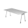 Schreibtisch Adelaide - 680-760 mm höhenverstellbar - A-Fuß - B 2000 x T 1000 mm - silber/grau