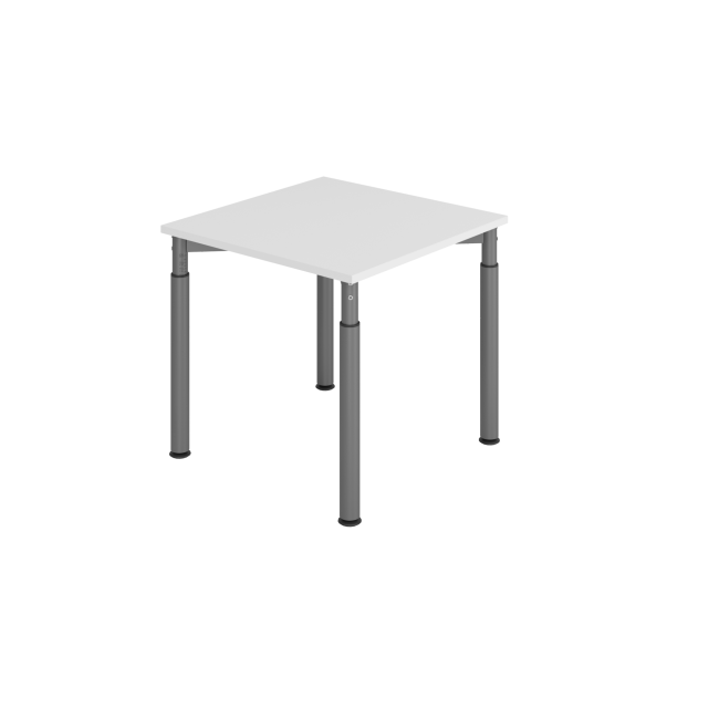Schreibtisch Yale - 680-820 mm höhenverstellbar - B 800 mm - 4-Fuß - graphit/grau