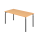 Schreibtisch Yale - 680-820 mm höhenverstellbar - B 1600 mm - 4-Fuß - graphit/buche