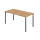 Schreibtisch Yale - 680-820 mm höhenverstellbar - B 1600 mm - 4-Fuß - graphit/asteiche