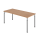 Schreibtisch Yale - 680-820 mm höhenverstellbar - B 1800 mm - 4-Fuß - silber/nussbaum