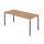Schreibtisch Yale - 680-820 mm höhenverstellbar - B 1800 mm - 4-Fuß - graphit/nussbaum