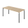 Schreibtisch Yale - 680-820 mm höhenverstellbar - B 1800 mm - 4-Fuß - graphit/eiche