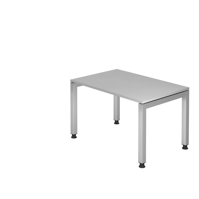 Schreibtisch Johannesburg - höheneinstellbar - B 1200 mm - U-Fuß - grau