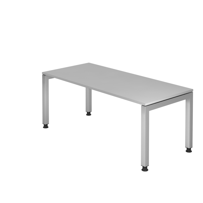 Schreibtisch Johannesburg - höheneinstellbar - B 1800 mm - U-Fuß - grau