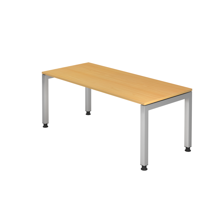 Schreibtisch Johannesburg - höheneinstellbar - B 1800 mm - U-Fuß - buche