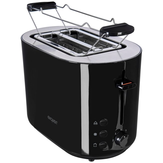 2-Scheiben-Toaster - 7 Bräunungsstufen - schwarz/inox