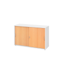 Schiebetürenschrank aus Holz - 2 Ordnerhöhen -...