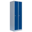 Lüllmann® Metallspind mit 2 Abteilen - grau/blau
