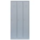 Lüllmann® Metallspind mit 3 Abteilen - grau