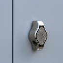 L&uuml;llmann&reg; XXL Metallspind f&uuml;r 1 Person mit 2 Abteilen - grau/rot