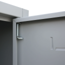 L&uuml;llmann&reg; XXL Metallspind f&uuml;r 1 Person mit 2 Abteilen - grau/rot