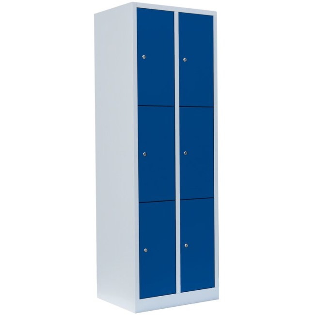 Lüllmann® Fächerschrank mit 6 Fächern - grau/blau