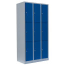 L&uuml;llmann&reg; F&auml;cherschrank mit 9 F&auml;chern - grau/blau