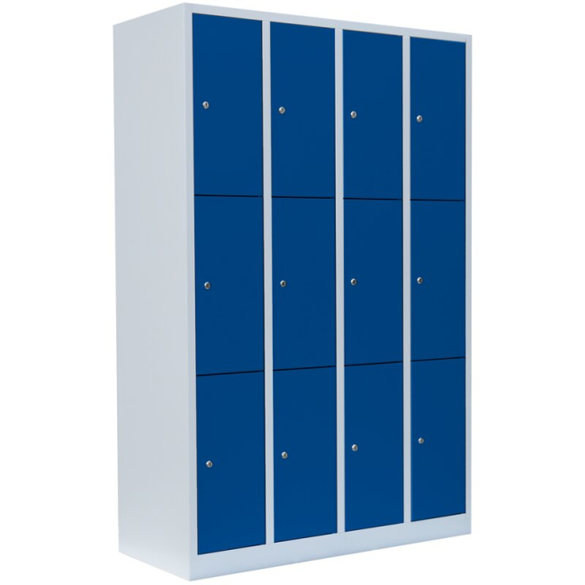 Lüllmann® Fächerschrank mit 12 Fächern - grau/blau