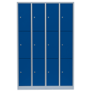 L&uuml;llmann&reg; F&auml;cherschrank mit 12 F&auml;chern - grau/blau