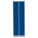 L&uuml;llmann&reg; F&auml;cherschrank mit 8 F&auml;chern - grau/blau