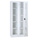 Medizinschrank Arzneischrank Medikamentenschrank Krankenhausschrank transparent wei&szlig; XXXL 570157