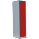 L&uuml;llmann&reg; XL F&auml;cherschrank mit 3 F&auml;chern - grau/rot