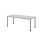 Schreibtisch Helsinki - B 1800 mm - 4-Fuß - höhenverstellbar - silber/grau