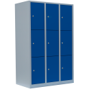 L&uuml;llmann&reg; XL F&auml;cherschrank mit 9 F&auml;chern - grau/blau