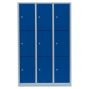 L&uuml;llmann&reg; XL F&auml;cherschrank mit 9 F&auml;chern - grau/blau