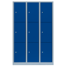 L&uuml;llmann&reg; XL F&auml;cherschrank mit 9 F&auml;chern - grau/blau