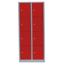 L&uuml;llmann&reg; XL F&auml;cherschrank mit 8 F&auml;chern - grau/rot