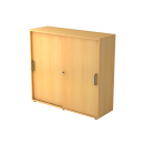 Schiebetürenschrank aus Holz - 3 Ordnerhöhen -...