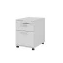 Rollcontainer aus Holz - 3 Schubladen - grau -...
