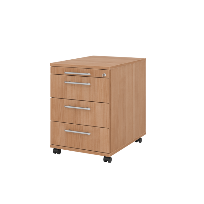 Rollcontainer aus Holz - 4 Schubladen - nussbaum -...