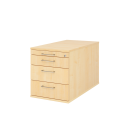 Rollcontainer aus Holz - 4 Schubladen - unsichtbare...