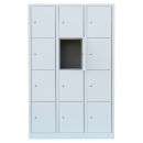 L&uuml;llmann&reg; XL F&auml;cherschrank mit 12 F&auml;chern - grau