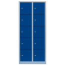 L&uuml;llmann&reg; XL F&auml;cherschrank mit 10 F&auml;chern - grau/blau