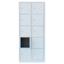 L&uuml;llmann&reg; XL F&auml;cherschrank mit 10 F&auml;chern - grau