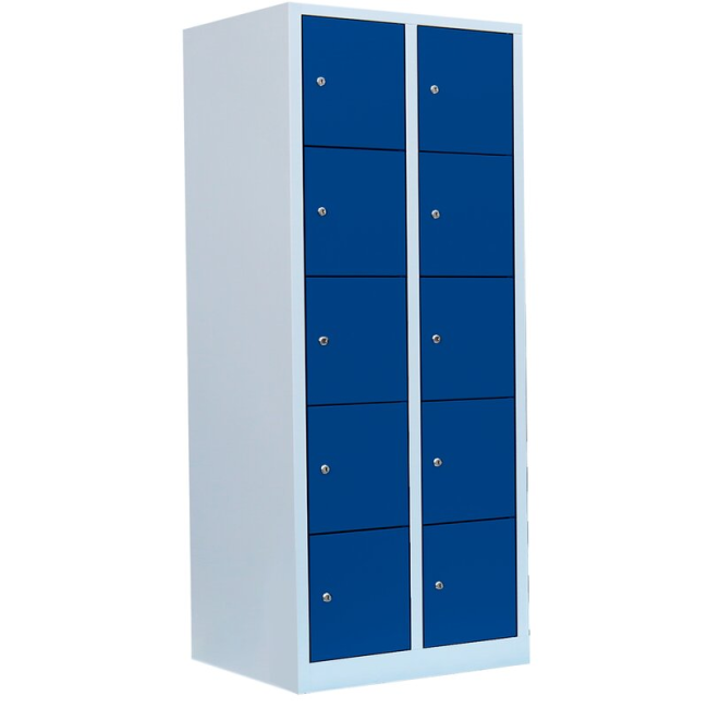 Lüllmann® XXL Fächerschrank mit 10 Fächern - grau/blau