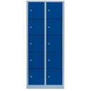 L&uuml;llmann&reg; XXL F&auml;cherschrank mit 10 F&auml;chern - grau/blau