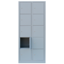 L&uuml;llmann&reg; XXL F&auml;cherschrank mit 10 F&auml;chern - grau