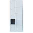 L&uuml;llmann&reg; XXL F&auml;cherschrank mit 10 F&auml;chern - grau