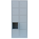 L&uuml;llmann&reg; XXL F&auml;cherschrank mit 10 F&auml;chern - grau