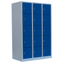 L&uuml;llmann&reg; XL F&auml;cherschrank mit 15 F&auml;chern - grau/blau