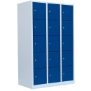 L&uuml;llmann&reg; XXL F&auml;cherschrank mit 15 F&auml;chern - grau/blau