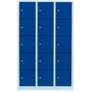 L&uuml;llmann&reg; XXL F&auml;cherschrank mit 15 F&auml;chern - grau/blau