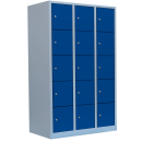 L&uuml;llmann&reg; XXL F&auml;cherschrank mit 15 F&auml;chern - grau/blau