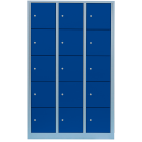 L&uuml;llmann&reg; XXL F&auml;cherschrank mit 15 F&auml;chern - grau/blau