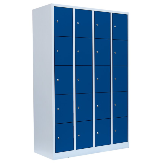 Lüllmann® Fächerschrank mit 20 Fächern - grau/blau