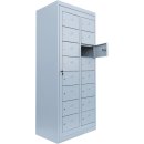 Verteilerschrank 20 F&auml;cher Postschrank Personalschrank 180x74x50cm grau 526300